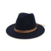 Fashion Wide Flat Brim wool felt Fedoras hats with Ribbon Band jazz trilby formal top hat panama cap Floppy Hat for men women