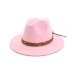 Fashion Wide Flat Brim wool felt Fedoras hats with Ribbon Band jazz trilby formal top hat panama cap Floppy Hat for men women