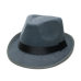 LUCKYLIANJI Retro Hard Felt Women Men Fold Wide Brim Billycock Sag Top Bowler Derby Jazz Fedora Panama Casual Hats (Size:57cm)