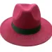 Men's Wool Felt Snap Brim Hat Trilby Women Vintage Wool Panama Fedora Cloche Cap Wool Felt Jazz Hats 14 colors YY0397