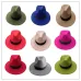 Men's Wool Felt Snap Brim Hat Trilby Women Vintage Wool Panama Fedora Cloche Cap Wool Felt Jazz Hats 14 colors YY0397