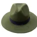 Men's Wool Felt Snap Brim Hat Trilby Women Vintage Wool Panama Fedora Cloche Cap Wool Felt Jazz Hats 14 colors YY0397
