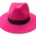 Men's Wool Felt Snap Brim Hat Trilby Women Vintage Wool Panama Fedora Cloche Cap Wool Felt Jazz Hats 14 colors YY0397