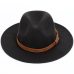 Men's fedora wool warm and comfortable adjustable large size 60CM hats unisex fashion trend solid caps classic bowler hat man