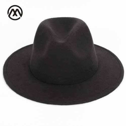 Men's hats solid color fashion big hats along the classic hat large size 60CM men and women universal adjustable fedora man jazz