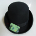 New 100% Wool Hat High Quality Fashion Men's and Women's Black Cap Bowler Hats Black Wool Felt Derby Bowler Hats B-8134