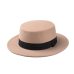 New Fashion Wool Pork Pie Boater Flat Top Hat For Women's Men's Felt Wide Brim Fedora Gambler Hat