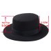 New Fashion Wool Pork Pie Boater Flat Top Hat For Women's Men's Felt Wide Brim Fedora Gambler Hat