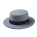 New Fashion Wool Pork Pie Boater Flat Top Hat For Women's Men's Felt Wide Brim Fedora Gambler Hat