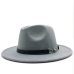 New Women Men Wool Vintage Gangster Trilby Felt Fedora Hat With Wide Brim Gentleman Elegant Lady Winter Autumn Belt Jazz Caps