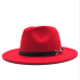 New Women Men Wool Vintage Gangster Trilby Felt Fedora Hat With Wide Brim Gentleman Elegant Lady Winter Autumn Belt Jazz Caps