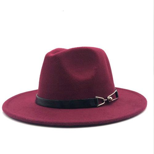 New Women Men Wool Vintage Gangster Trilby Felt Fedora Hat With Wide Brim Gentleman Elegant Lady Winter Autumn Belt Jazz Caps