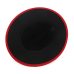 QIUBOSS Black Red Patchwork Wool Felt Jazz Fedora Hats Belt Buckle Decor Women Unisex Wide Brim Panama Trilby Cowboy Cap Sunhat