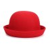 Retail Little girls fedora hat Dome cap Children dress hats Kids caps felt hats wool felting Bowler hat