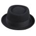 Sedancasesa 100% Australia Wool Men's Fedora Hat Pork Pie Hats for Classic Church Wool Felt Hat 2019 New Autumn Winter