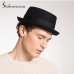 Sedancasesa 100% Australia Wool Men's Fedora Hat Pork Pie Hats for Classic Church Wool Felt Hat 2019 New Autumn Winter