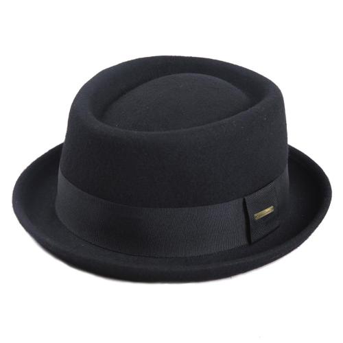 Sedancasesa 100% Australia Wool Men's Fedora Hat Pork Pie Hats for Classic Church Wool Felt Hat 2019 New Autumn Winter