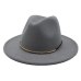 Seioum 2018 New Women Wool Fedoras With Metal Ring Wide Brim Panama Hat Winter Warm Jazz Caps Elegant Lady Church Hat Sombrero