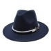 Seioum Spring Wide Brim Fedora Men Women Vintage Jazz Hats Fashion Stars Wool felt hat Unisex red Felt Bowler Trilby