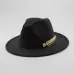 Special Felt Hat Men Fedora Hats with Belt Women Vintage Trilby Caps Wool Fedora Warm Jazz Hat Chapeau Femme feutre Panaman hat