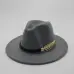 Special Felt Hat Men Fedora Hats with Belt Women Vintage Trilby Caps Wool Fedora Warm Jazz Hat Chapeau Femme feutre Panaman hat