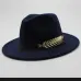 Special Felt Hat Men Fedora Hats with Belt Women Vintage Trilby Caps Wool Fedora Warm Jazz Hat Chapeau Femme feutre Panaman hat