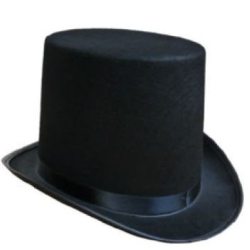 The magician performed high Hat Halloween hat cap flat black hat Jazz stage performances of men and women