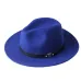 VTG Brand Wool Men's Black Dad Fedora Hat For Gentleman Woolen Wide Brim Jazz Church Cap Vintage Panama Sun Top Hat 20