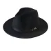 VTG Brand Wool Men's Black Dad Fedora Hat For Gentleman Woolen Wide Brim Jazz Church Cap Vintage Panama Sun Top Hat 20