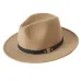 VTG Brand Wool Men's Black Dad Fedora Hat For Gentleman Woolen Wide Brim Jazz Church Cap Vintage Panama Sun Top Hat 20