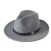 VTG Brand Wool Men's Black Dad Fedora Hat For Gentleman Woolen Wide Brim Jazz Church Cap Vintage Panama Sun Top Hat 20