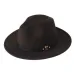 VTG Brand Wool Men's Black Dad Fedora Hat For Gentleman Woolen Wide Brim Jazz Church Cap Vintage Panama Sun Top Hat 20