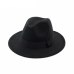 Wide Brim Autumn Female Fashion Top hat Jazz Cap Winter Fedora Hat artificial wool felt Caps 2018 New Arrival Black Hats For Wom