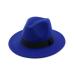 Wide Brim Autumn Female Fashion Top hat Jazz Cap Winter Fedora Hat artificial wool felt Caps 2018 New Arrival Black Hats For Wom