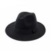 Wide Brim Autumn Female Fashion Top hat Jazz Cap Winter Fedora Hat artificial wool felt Caps 2018 New Arrival Black Hats For Wom