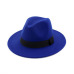 Wide Brim Autumn Female Fashion Top hat Jazz Cap Winter Fedora Hat artificial wool felt Caps 2018 New Arrival Black Hats For Wom