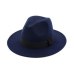 Wide Brim Autumn Female Fashion Top hat Jazz Cap Winter Fedora Hat artificial wool felt Caps 2018 New Arrival Black Hats For Wom