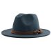 Women Men Wool Fedora Hat With Leather Ribbon Gentleman Elegant Lady Winter Autumn Wide Brim Jazz Church Panama Sombrero Cap