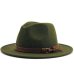 Women Men Wool Fedora Hat With Leather Ribbon Gentleman Elegant Lady Winter Autumn Wide Brim Jazz Church Panama Sombrero Cap