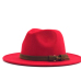 Women Men Wool Fedora Hat With Leather Ribbon Gentleman Elegant Lady Winter Autumn Wide Brim Jazz Church Panama Sombrero Cap