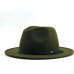 Women Men Wool Vintage Gangster Trilby Felt Fedora Hat With Wide Brim Gentleman Elegant Lady Winter Autumn Jazz Caps