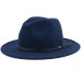 Women Men Wool Vintage Gangster Trilby Felt Fedora Hat With Wide Brim Gentleman Elegant Lady Winter Autumn Jazz Caps