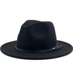 Women Men Wool Vintage Gangster Trilby Felt Fedora Hat With Wide Brim Gentleman Elegant Lady Winter Autumn Jazz Caps