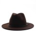 Wool Fedora Hat Hawkins Felt Cap Wide Brim Ladies Trilby Chapeu Feminino Hat Women Men Jazz Church Godfather Sombrero Caps