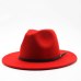 Wool Fedora Hat Hawkins Felt Cap Wide Brim Ladies Trilby Chapeu Feminino Hat Women Men Jazz Church Godfather Sombrero Caps