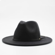 Wool Fedora Hat Hawkins Felt Cap Wide Brim Ladies Trilby Chapeu Feminino Hat Women Men Jazz Church Godfather Sombrero Caps