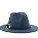 Wool Fedora Hat Hawkins Felt Cap Wide Brim Ladies Trilby Chapeu Feminino Hat Women Men Jazz Church Godfather Sombrero Caps