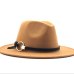 Wool Fedora Hat Hawkins Felt Cap Wide Brim Ladies Trilby Chapeu Feminino Hat Women Men Jazz Church Godfather Sombrero Caps