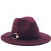 Wool Fedora Hat Hawkins Felt Cap Wide Brim Ladies Trilby Chapeu Feminino Hat Women Men Jazz Church Godfather Sombrero Caps