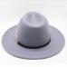 Wool Wide Brim Felt Fedora Trilby Hat For Women Men Winter Autumn Wide Brim Jazz Church Godfather Sombrero Caps